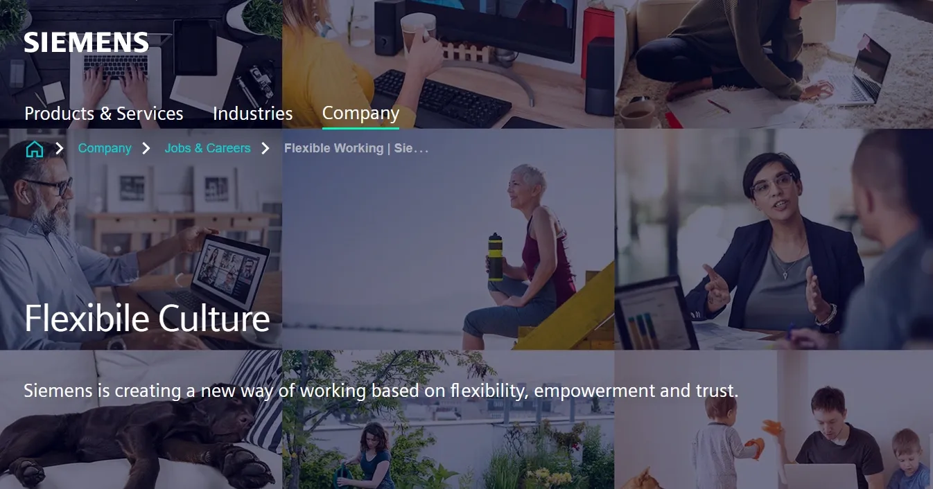 flexible work at siemens