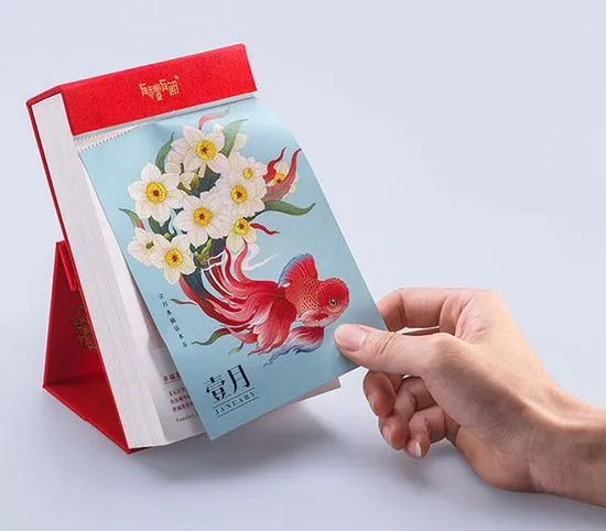 Artistic table calendar of 365 Days