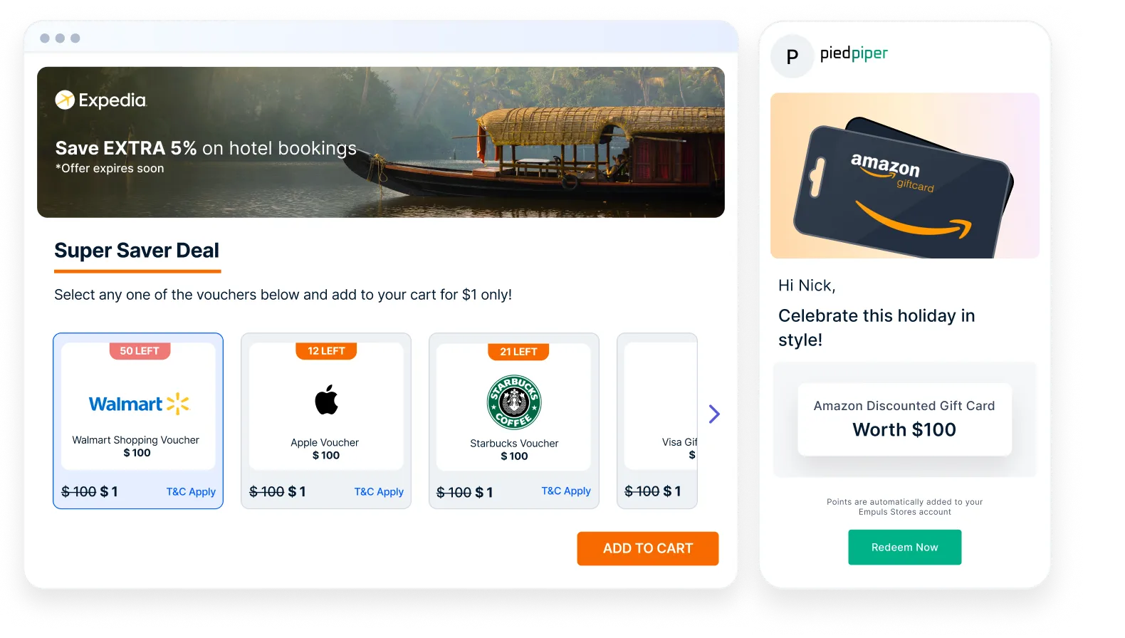 Empuls exclusive discounts and cashback