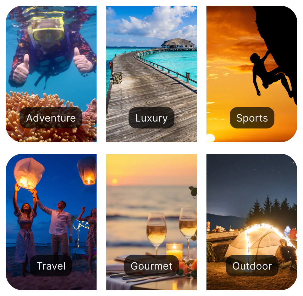 Curated global travel options