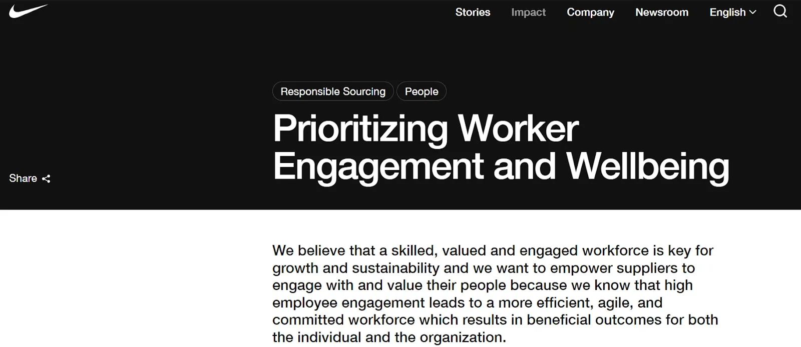 Image displaying information about Nike's Wellness Program 