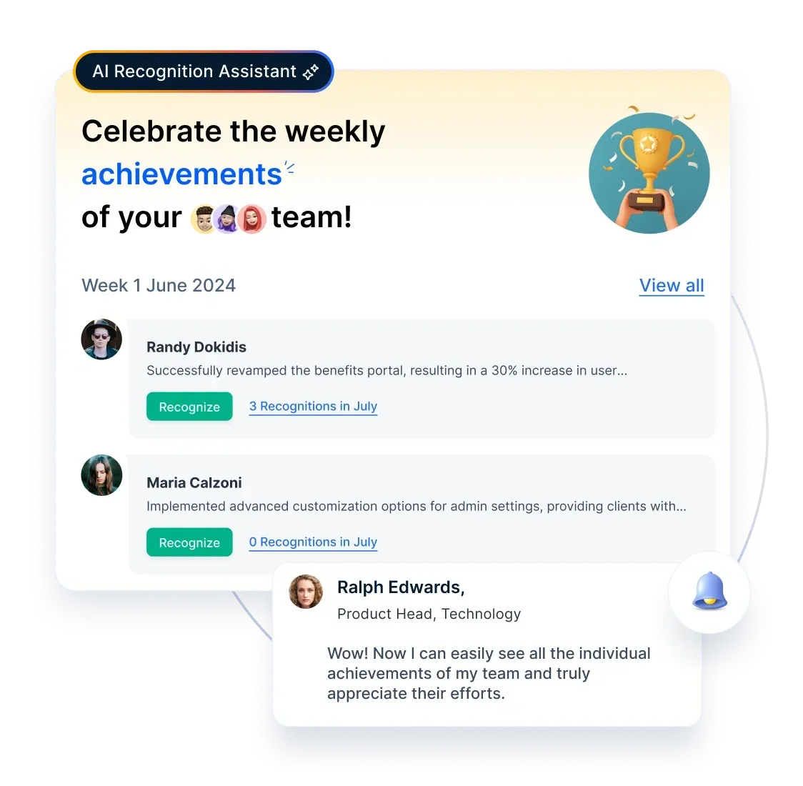 Empuls AI powered recognitions