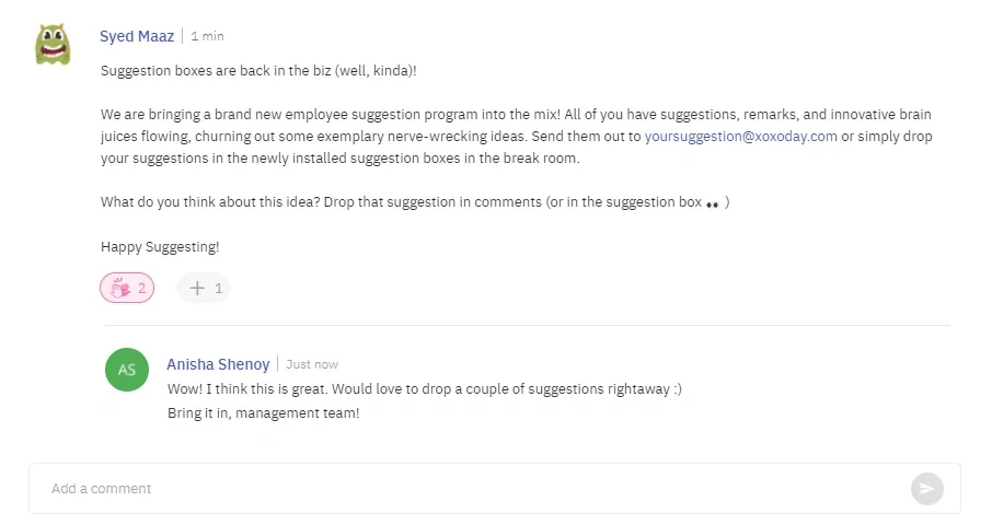 Empuls employees’ inputs