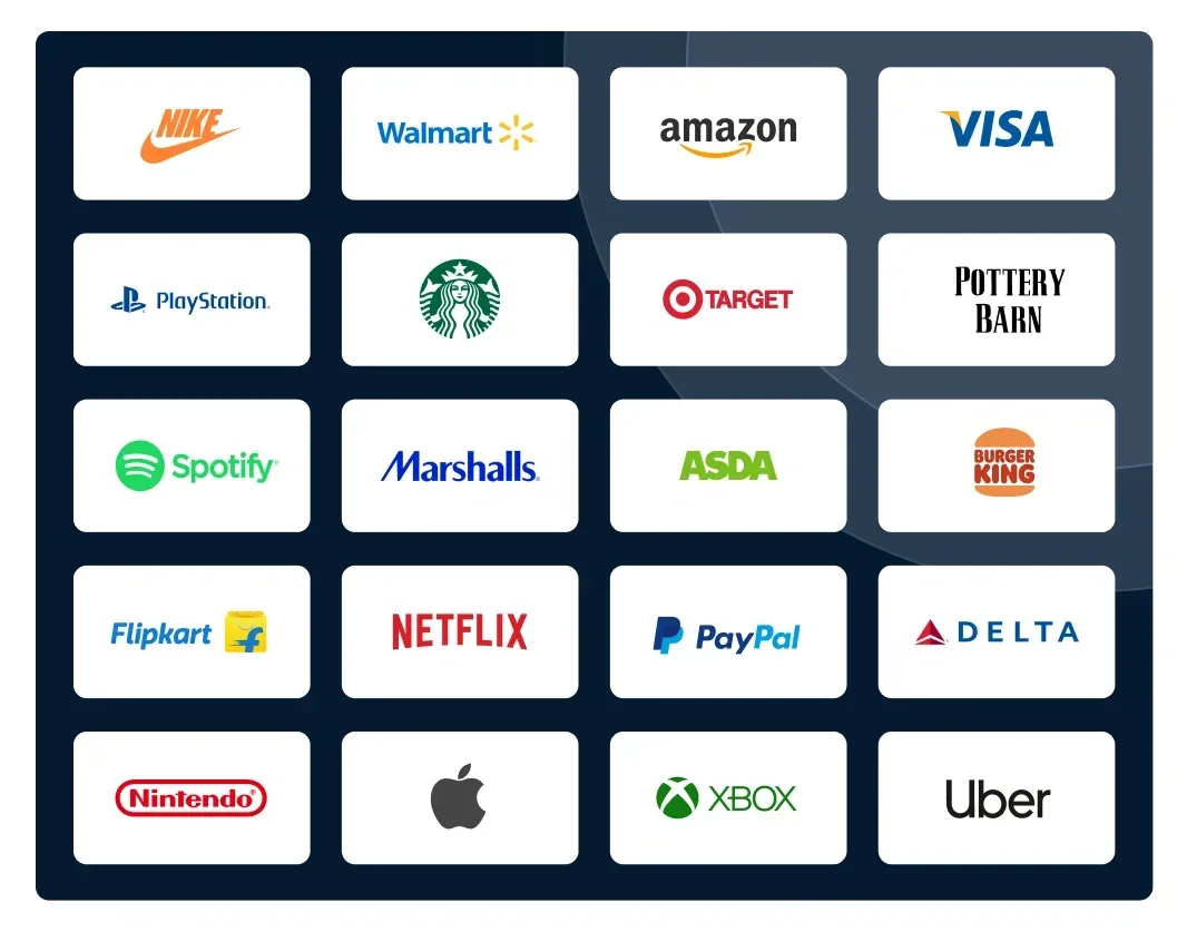 Digital Gift Cards Catalog