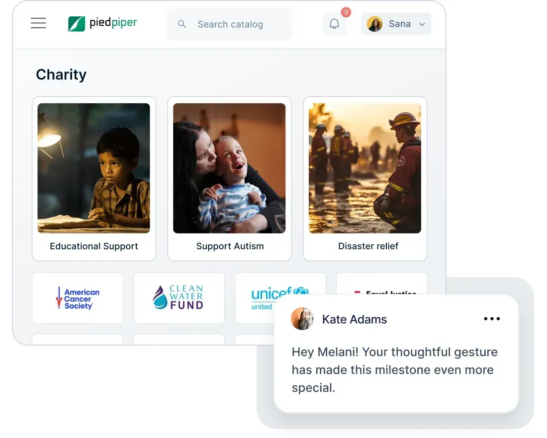 Donation to a preferred charity&nbsp;&nbsp;
