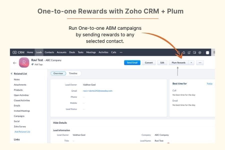 Send one-to-one Rewards with Zoho CRM, Picture