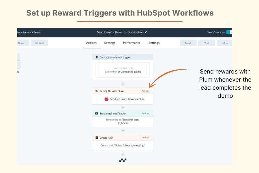 Set up Reward Triggers with HubSpot Workflows, Picture