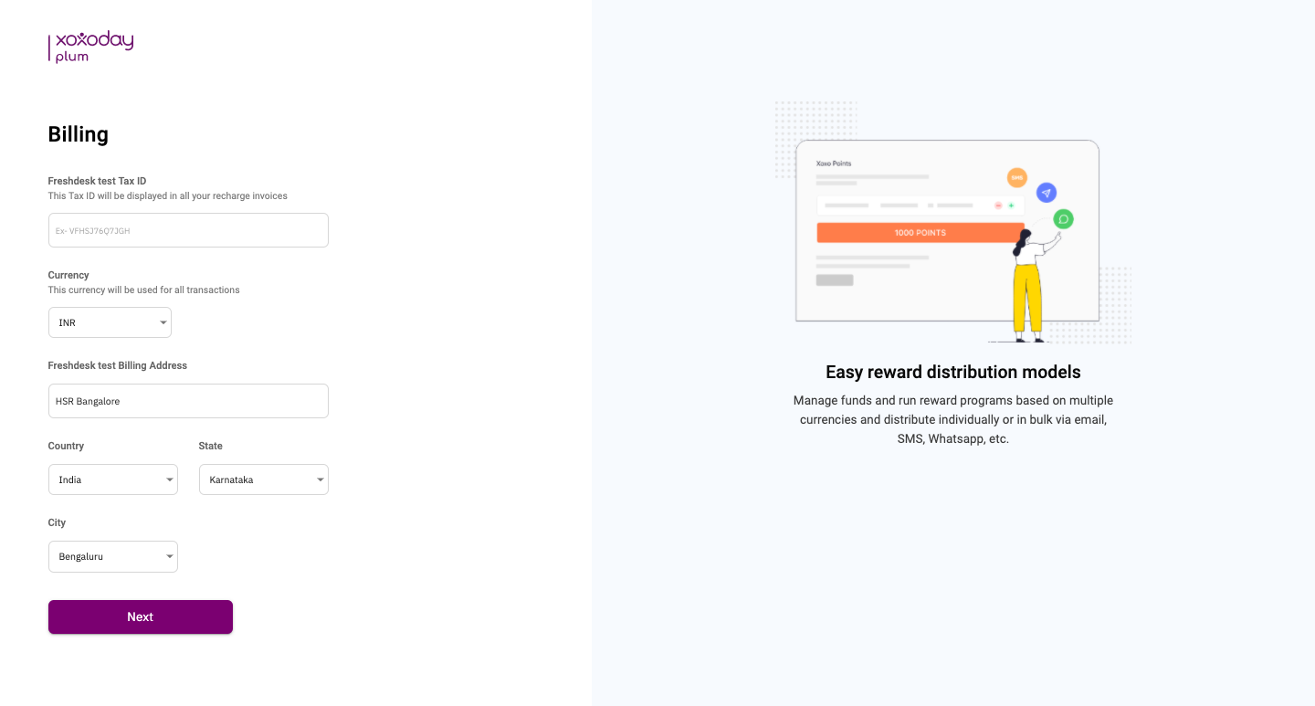Steps to register with Xoxoday Plum Step 4:, Picture