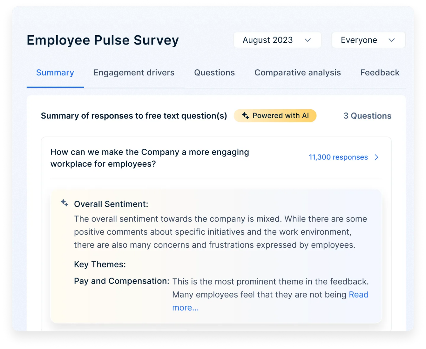 Employee pulse survey