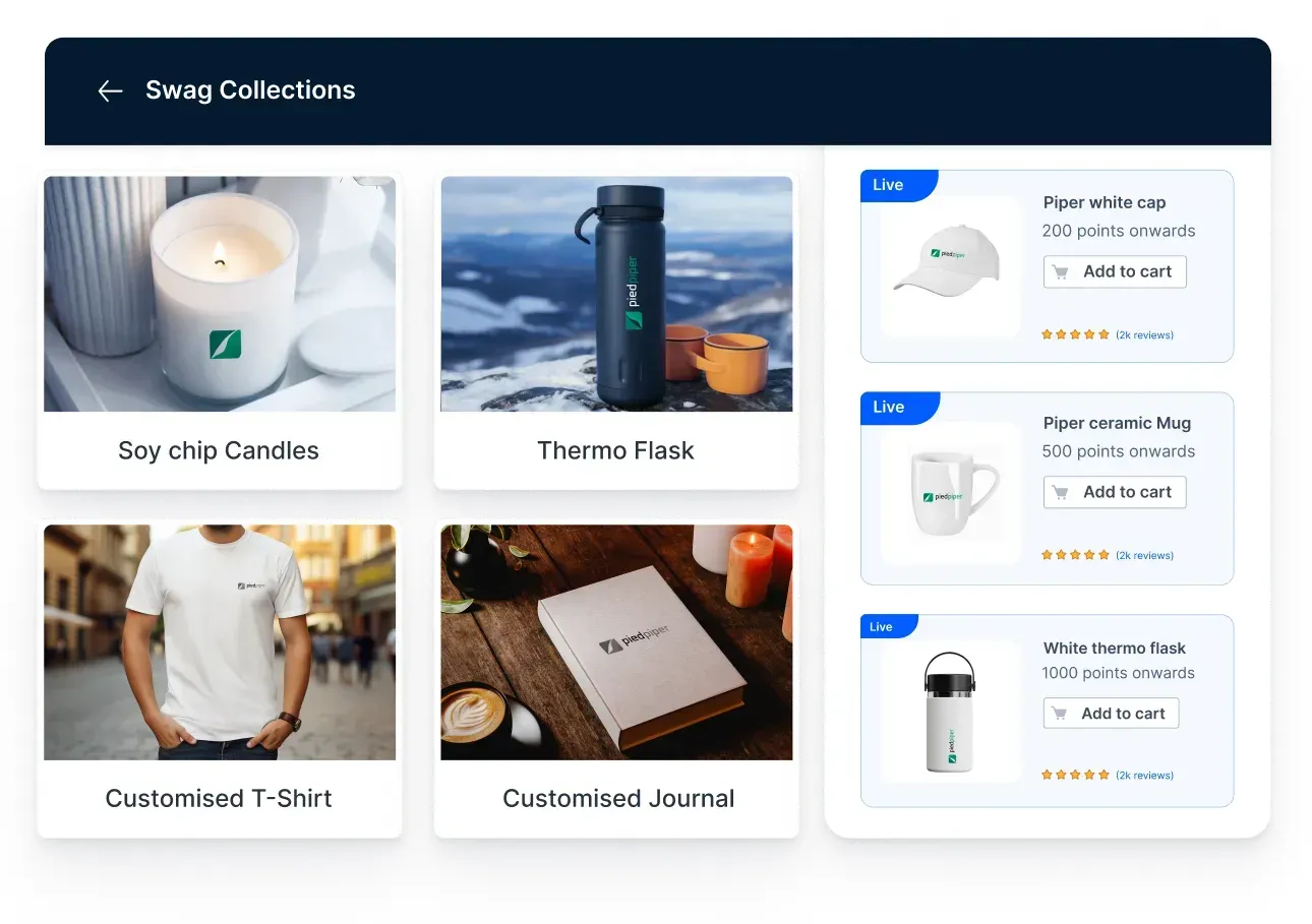 Curated company swag&nbsp;