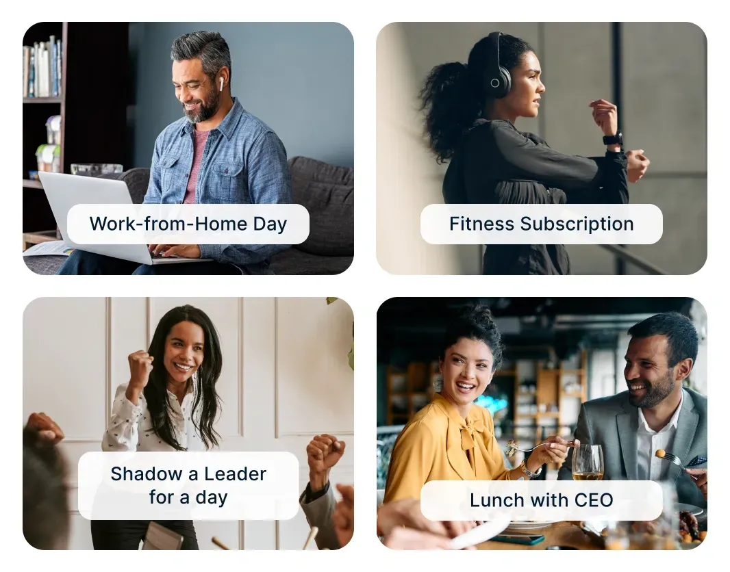 Custom organizational experiences or perks