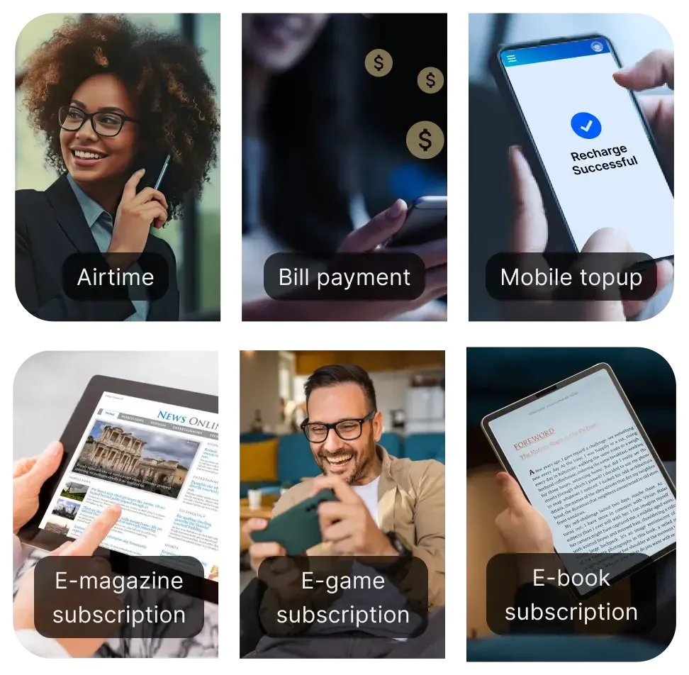 Utility and subscription top-ups