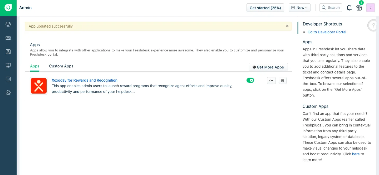 Freshdesk Admin Page