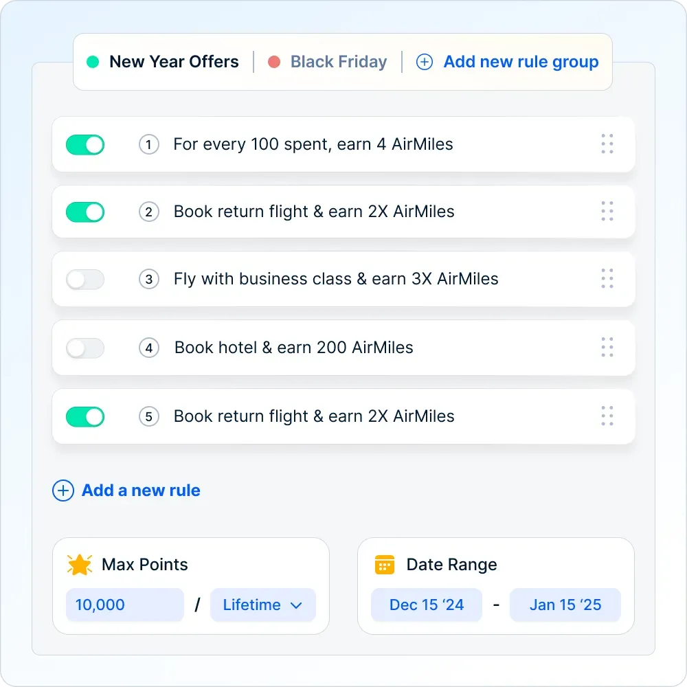 Loyalife - Set dynamic rule engines