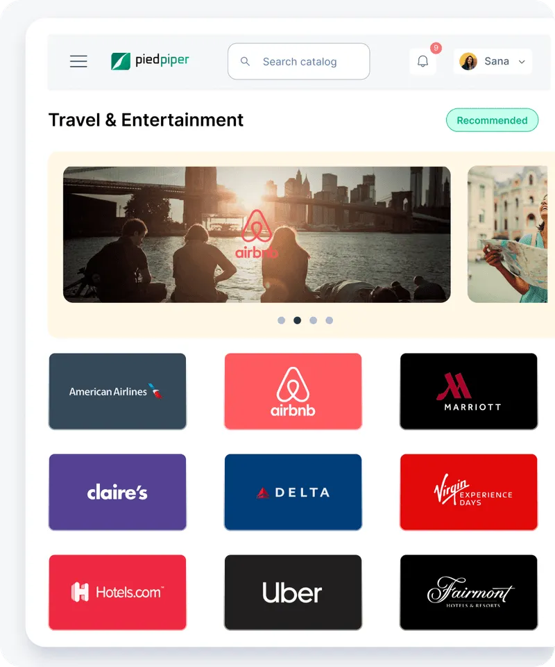 Travel & Entertainment giftcards