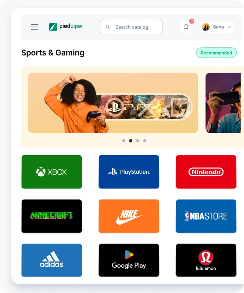 Sports & Gaming giftcards