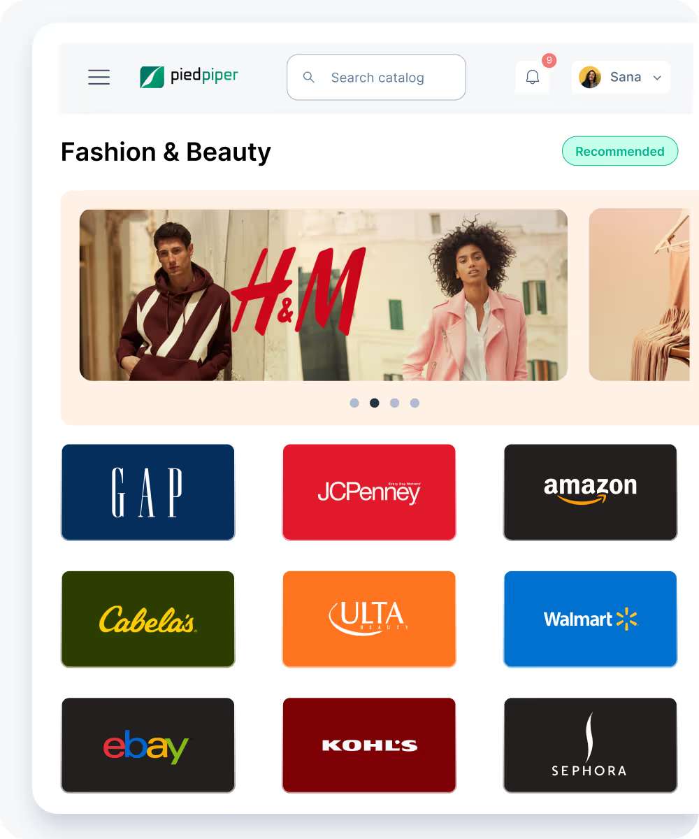 Fashion & Beauty giftcards