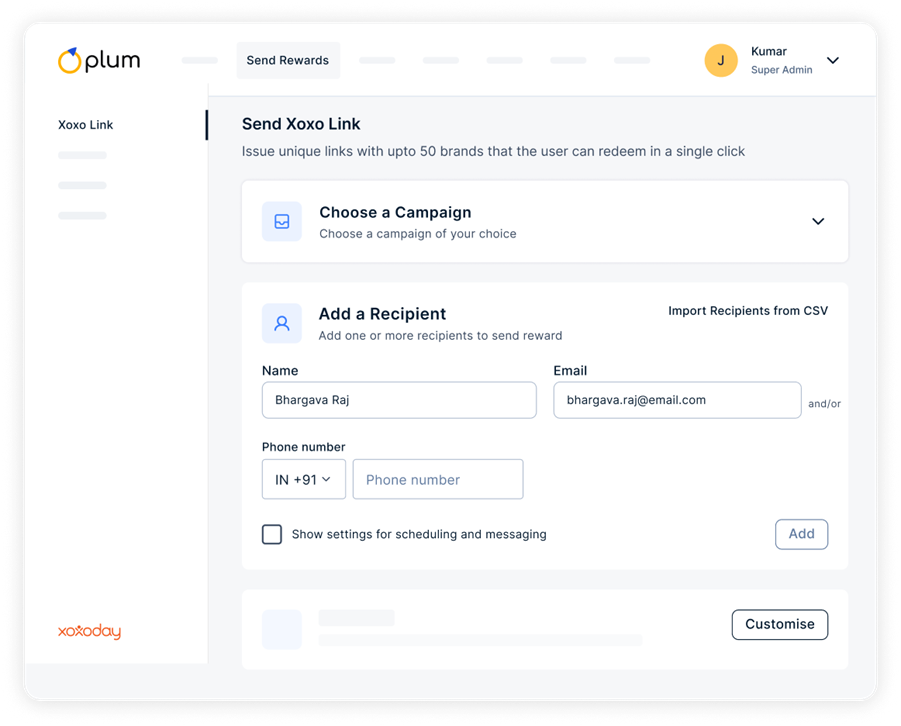 Plum reward distribution modes