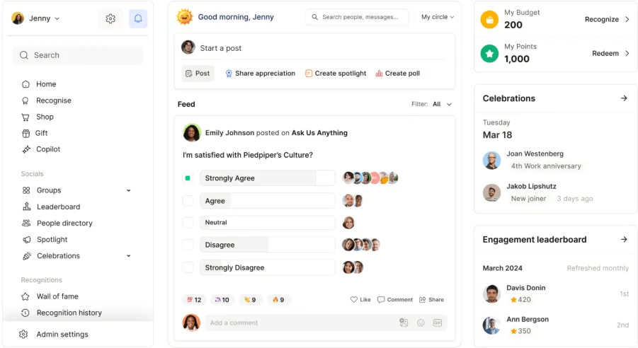 Empuls peer-driven recognition