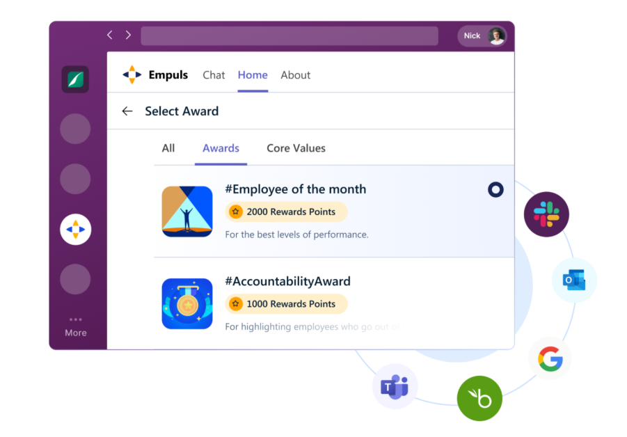 Empuls Gift cards dashboard