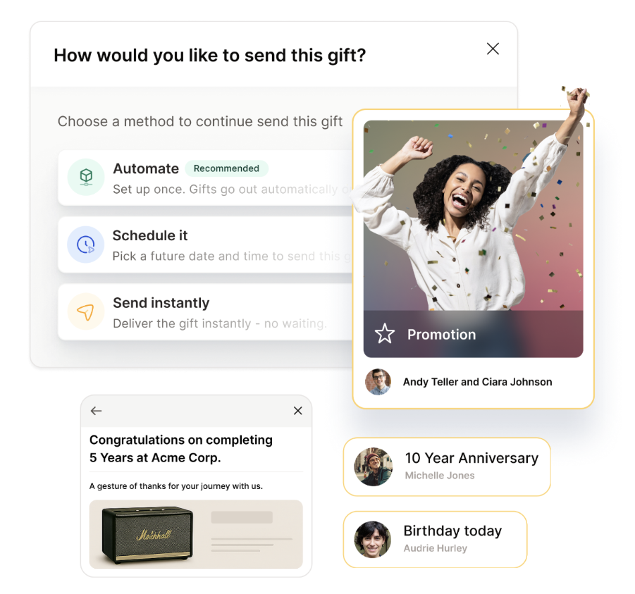 milestone with gifting and swag&nbsp;