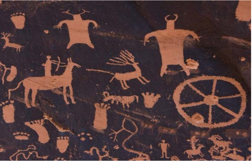 Ancient Indigenous petroglyphs in Bears Ears National Monument