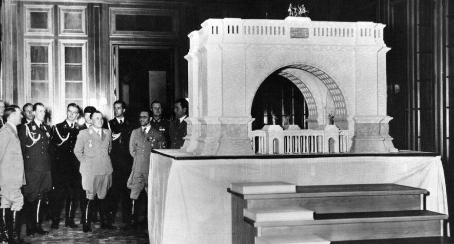 model of the 384-foot-tall triumphal arch Adolf Hitler wanted Albert Speer to build 
