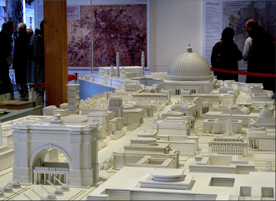 A model of Albert Speer's plans for post-war Berlin.