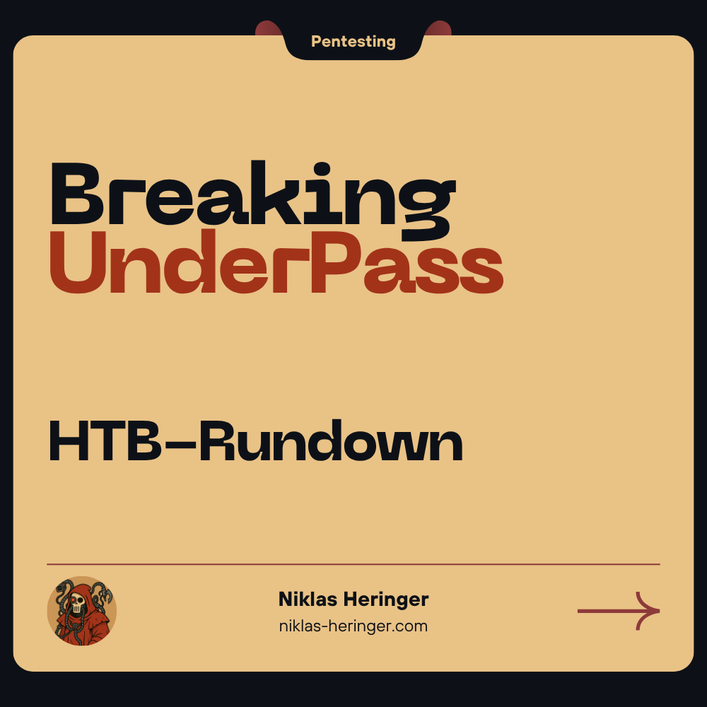 My UnderPass Runthrough - Learnings