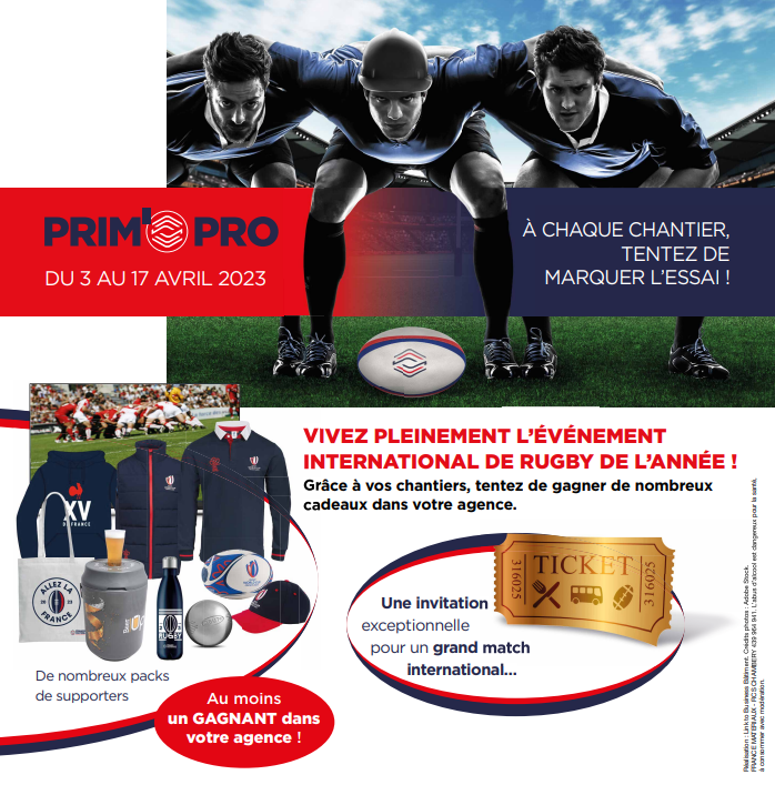 Affiche Primo' Pro avec les lots à gagner.