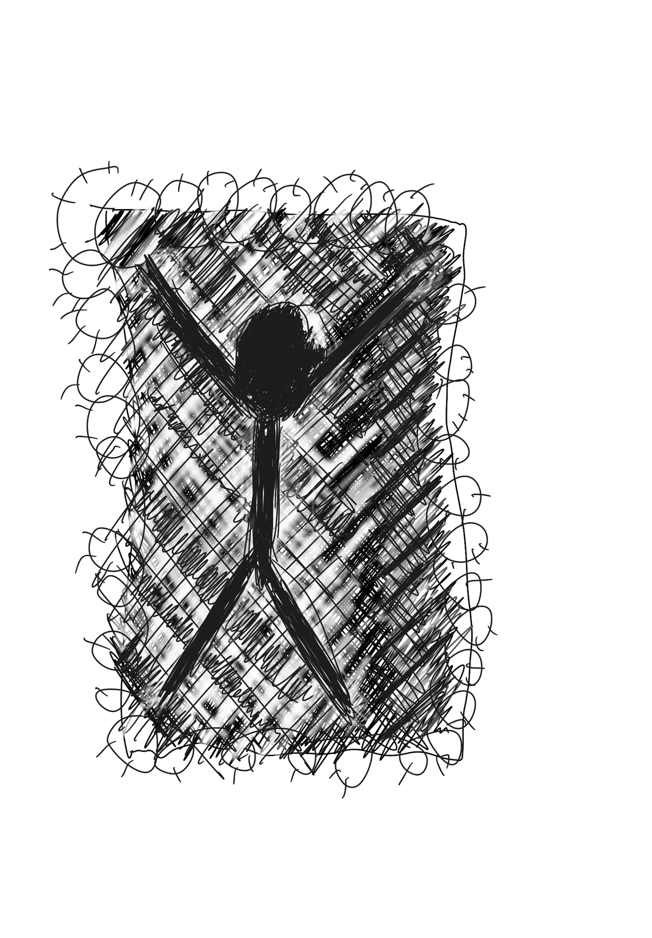 The Hollow Circuit™ Tortured Soul (an original sketch) by Awen Null