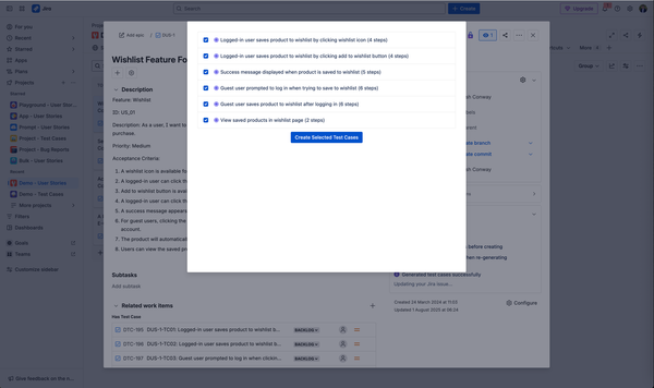 Unveiling Test Case Preview in the AI Test Case Generator for Jira