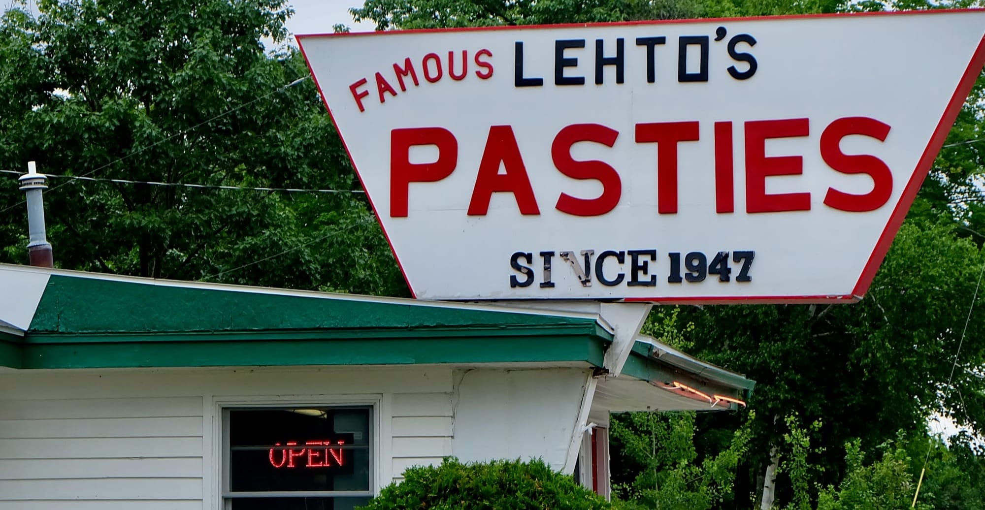 A sign for Lehto's Pasties