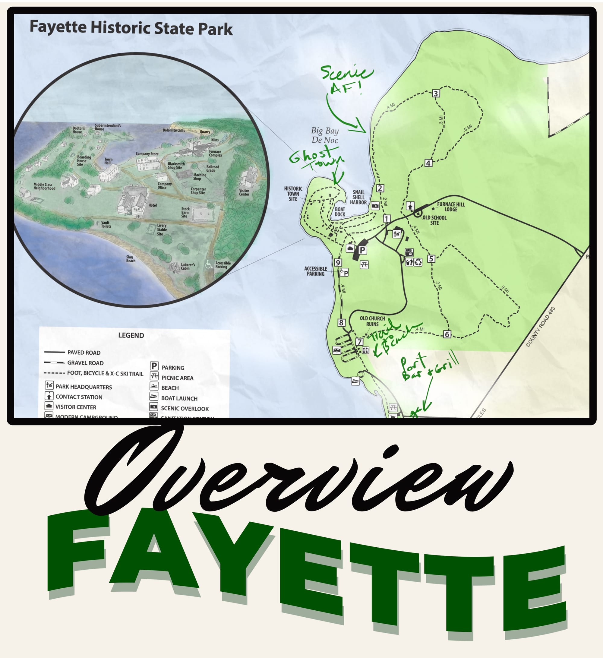 An overview of Fayette Historic State Park