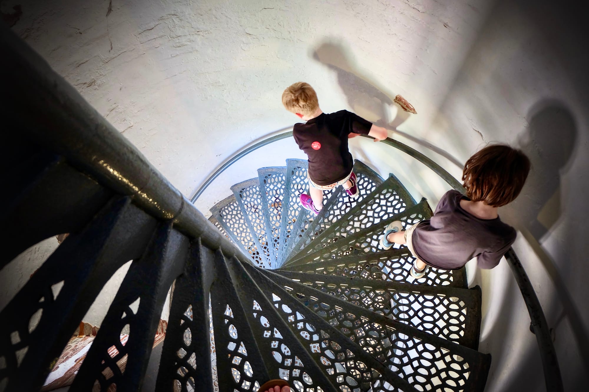 The stairs at Little Sable Point Lighthouse at Silver Lake State PArk