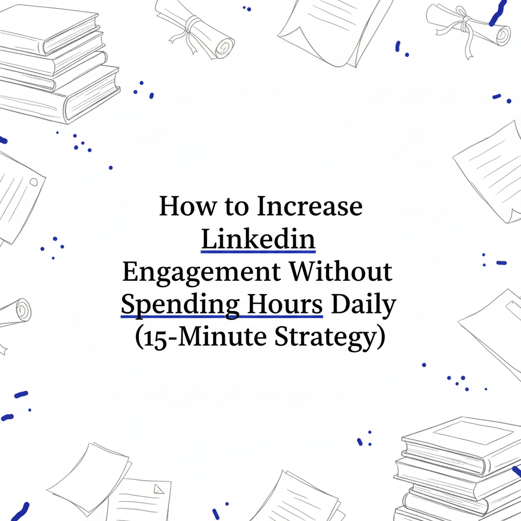 How to Increase LinkedIn Engagement Without Spending Hours Daily (15-Minute Strategy)