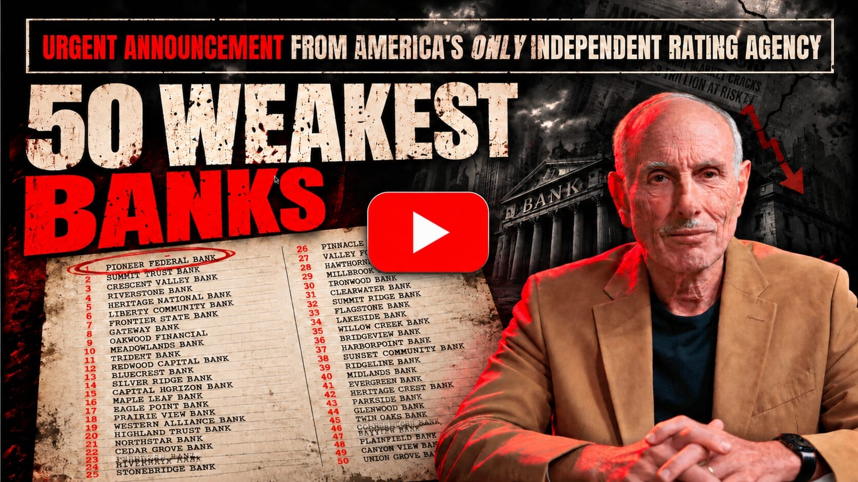 Martin Weiss beside list of weakest banks