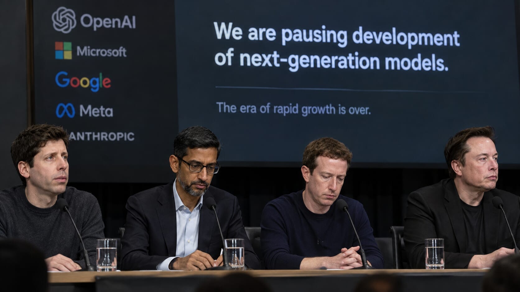 Sam Altman, Sundar Pichai, Mark Zuckerberg, Elon Musk