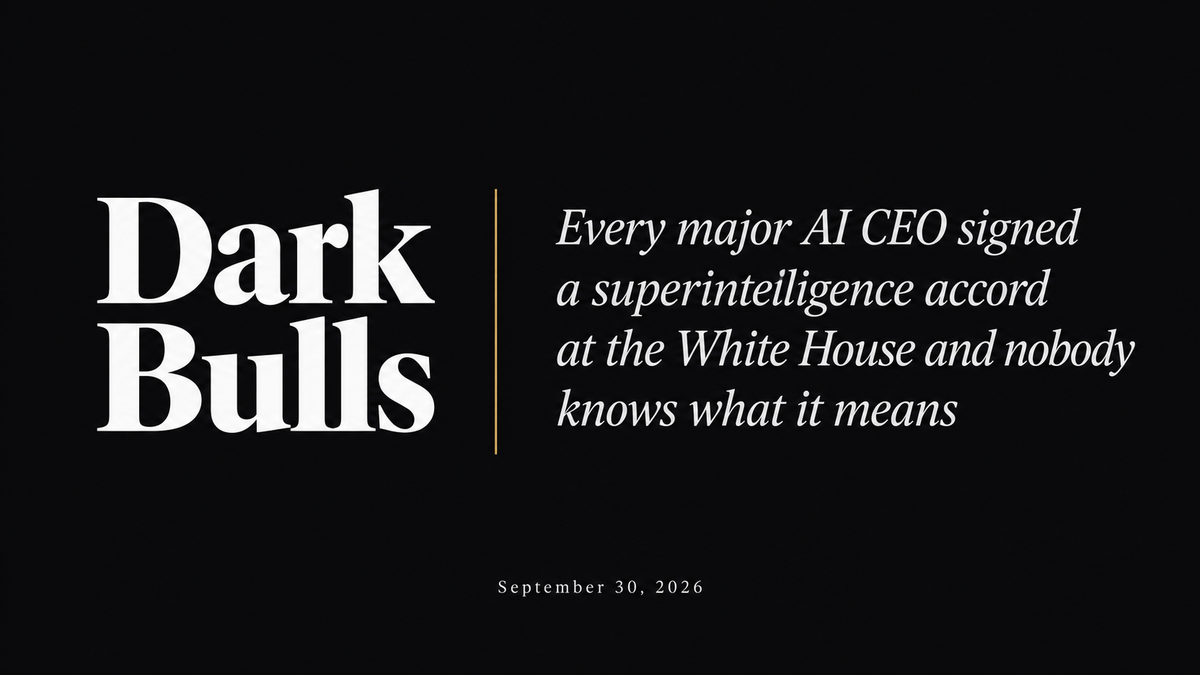 Every major AI CEO signed a superintelligence accord at the White House and nobody knows what it means