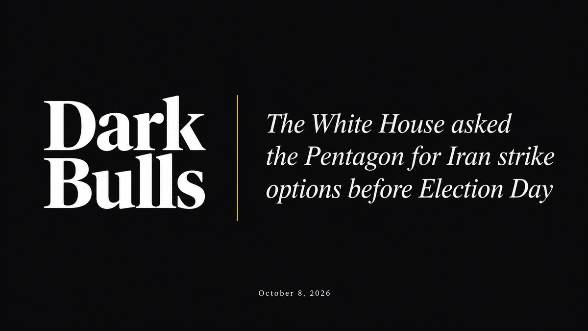 The White House asked the Pentagon for Iran strike options before Election Day
