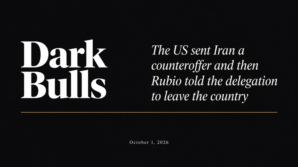 The US sent Iran a counteroffer and then Rubio told the delegation to leave the country