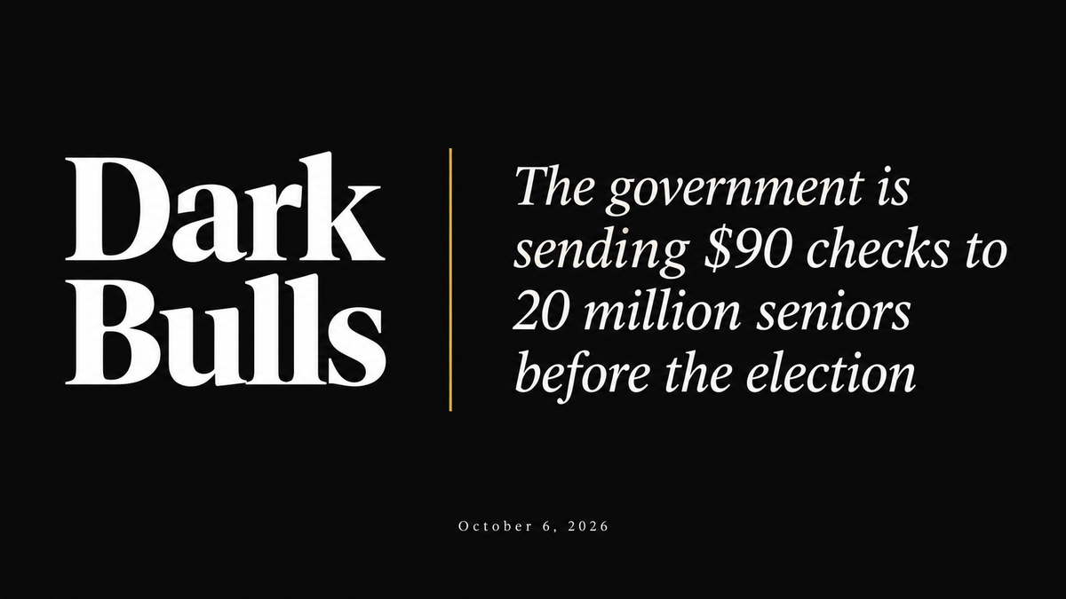 The government is sending $90 checks to 20 million seniors before the election