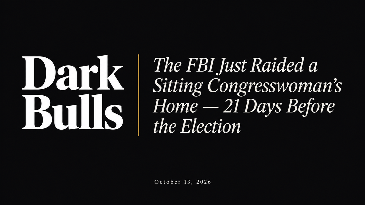 The FBI Just Raided a Sitting Congresswoman’s Home — 21 Days Before the Election