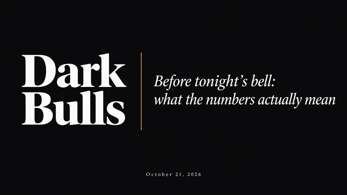 Before tonight’s bell: what the numbers actually mean