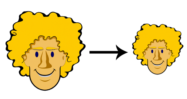 Resizing a cartoon face