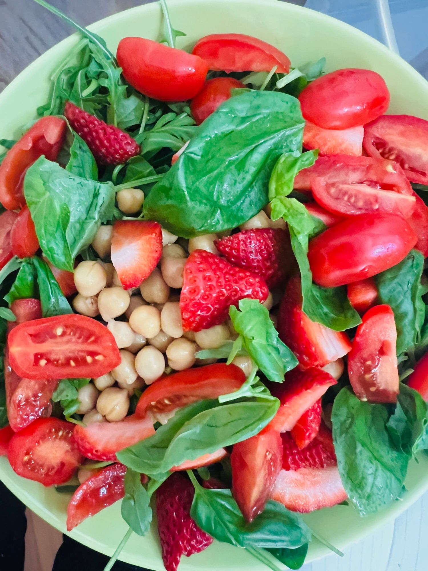 Fresh, local, Italian strawberries, tomatoes and greens!