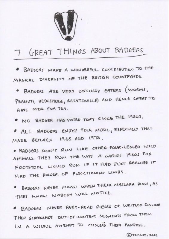 Seven Great Things About Badgers