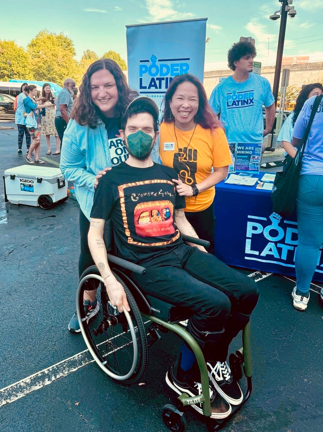 Photo of Nicole Jorwic, Dom Kelly, and Elena Hung