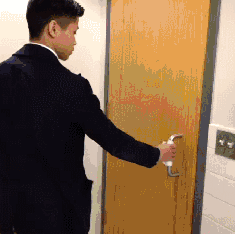 Exiting a public bathroom - Imgur.gif