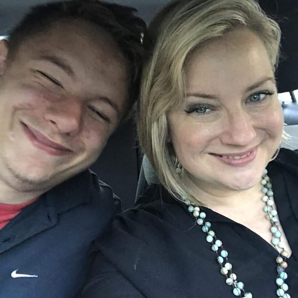 The author, Daya, with her son Sam.